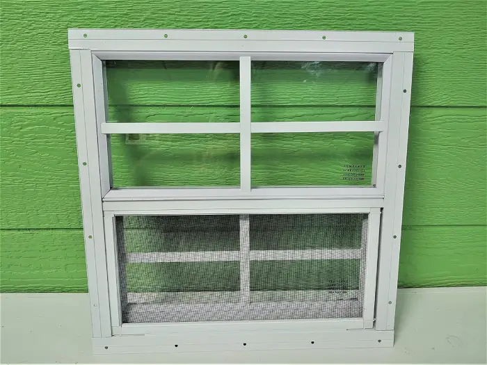 16x16 White Vertical Slider Shed Window