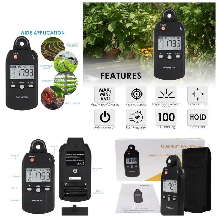 Advanced Quantum Sensor PAR Meter for Accurate Light Measurement