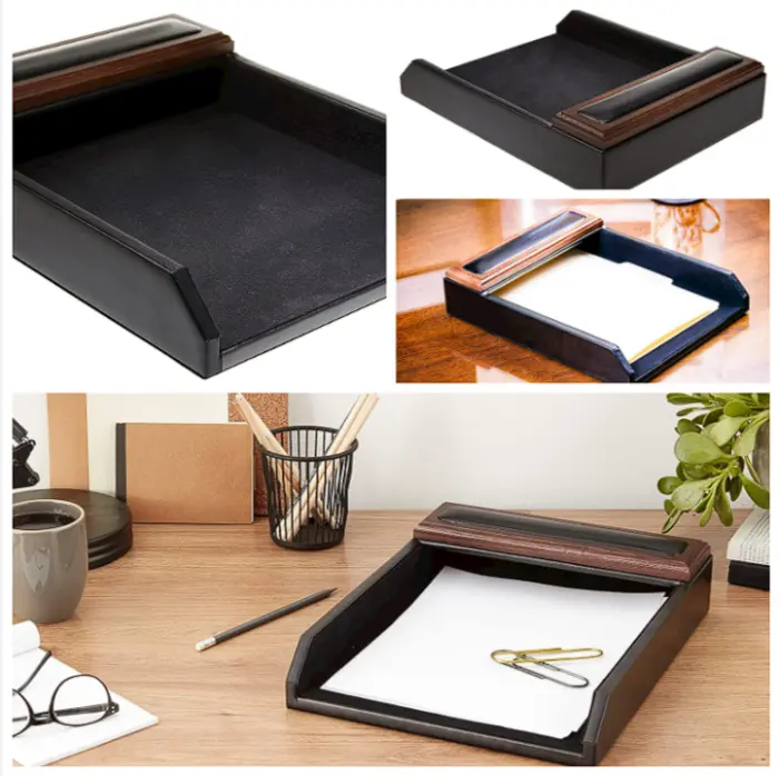 Dacasso Leather Desktop Tray Luxury Letter Holder & Paper