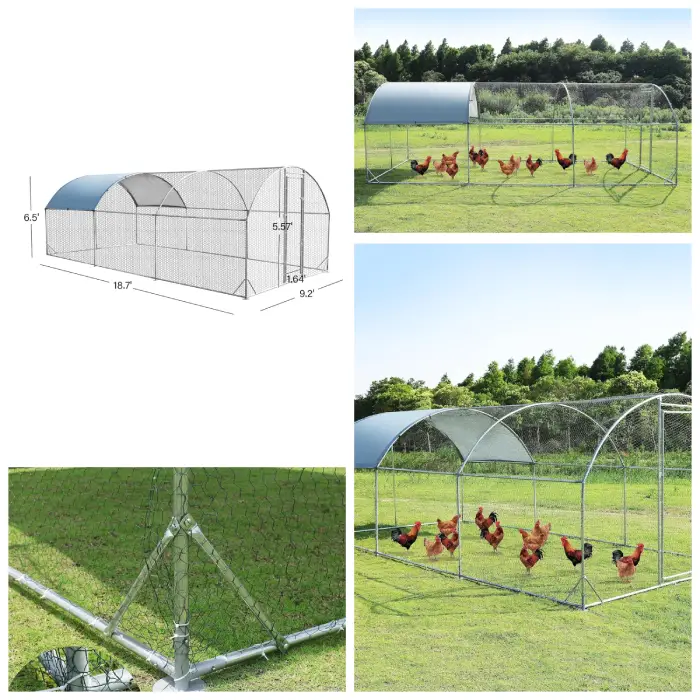 MORGLAY Large Chicken Coop Metal Chicken Run