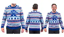 Mad Engine Pabst Fair Isle Beer Adult Unisex Holiday Ugly Christmas Sweater