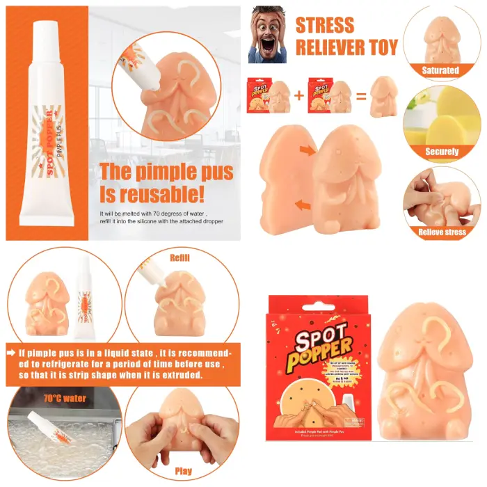 Pimple Popping Toy, Pop A Squeeze Acne Funny Toys