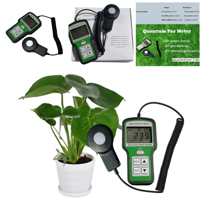 Quantum Par Meter Light Meter for Plants Led Grow Lights Indoor High Precision Rechargeable