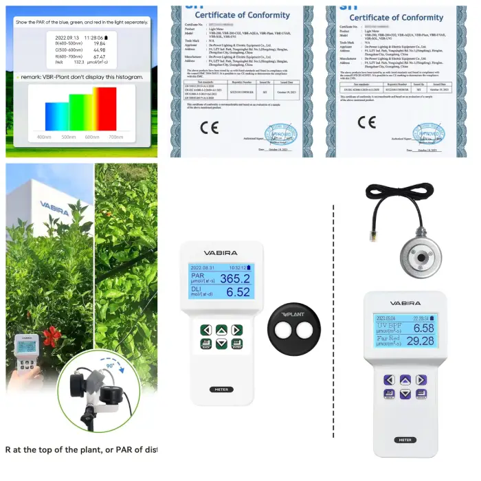 Test umol/(㎡s) Full Spectrum Photon Flux Meter