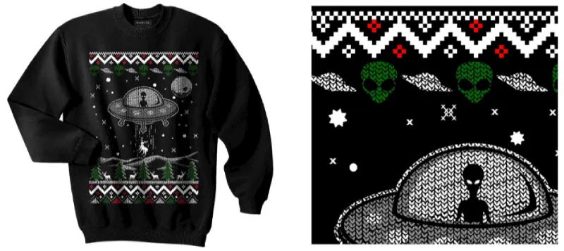 UFO Ugly Christmas Sweater