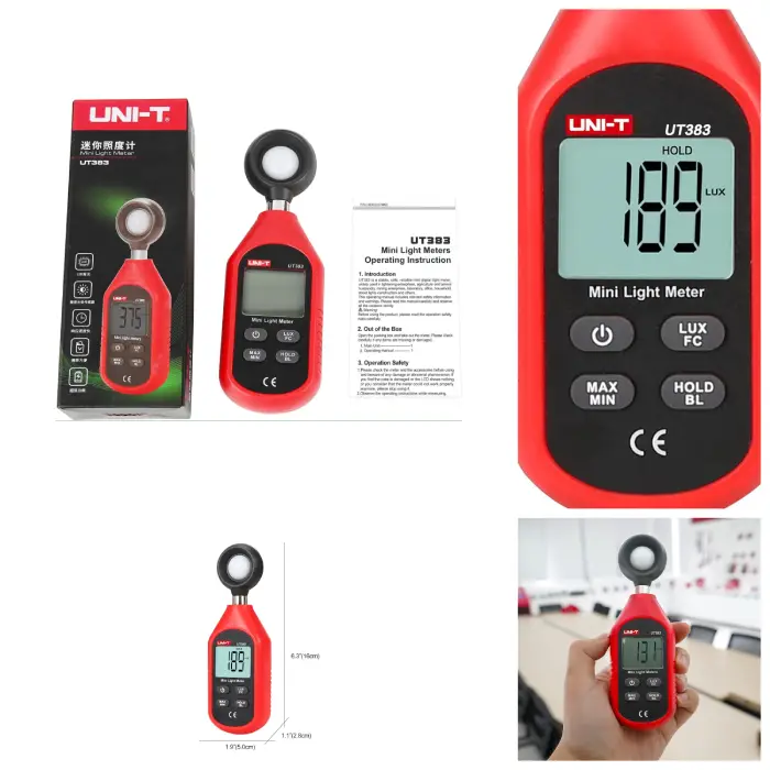 UNI-T UT383 Light Meter Lux Meter Lumens Digital Illuminance Meter