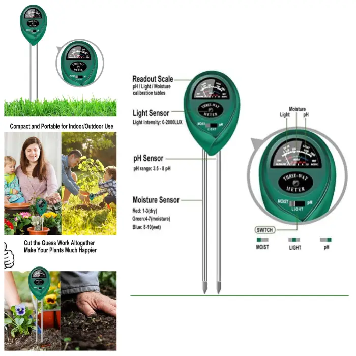 Yoyomax CG-ACEZ-5BUR Soil-Meters, Green