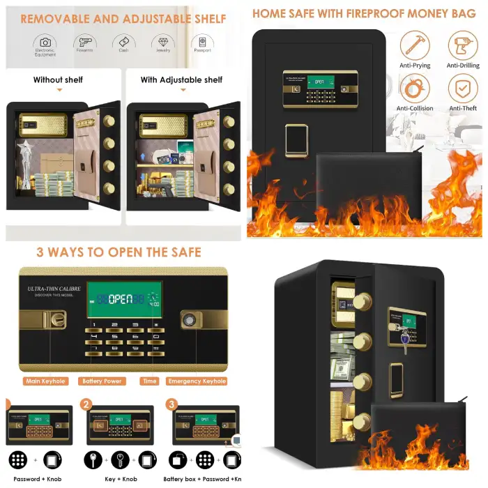 2.3 Cu ft Large Fireproof Safe Boxes for HOME USE