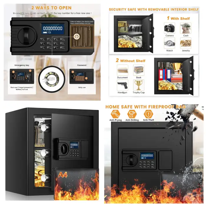 [2023 NEW] 3.8 Cu ft Extra Large Fireproof Home Safe Box